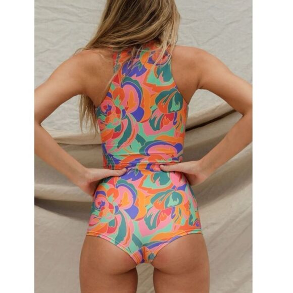 Stone fox Rafa One Piece Swimsuit in Rafa Stained Glass Print Sz S NWT - Picture 7 of 7